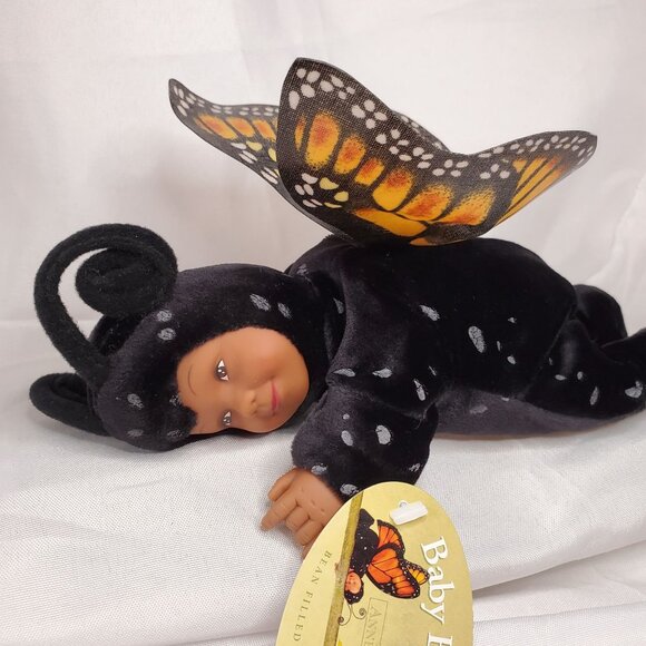 Anne Geddes Baby Butterflies Bean Filled Baby Doll Monarch Butterfly 1998 - Picture 9 of 9